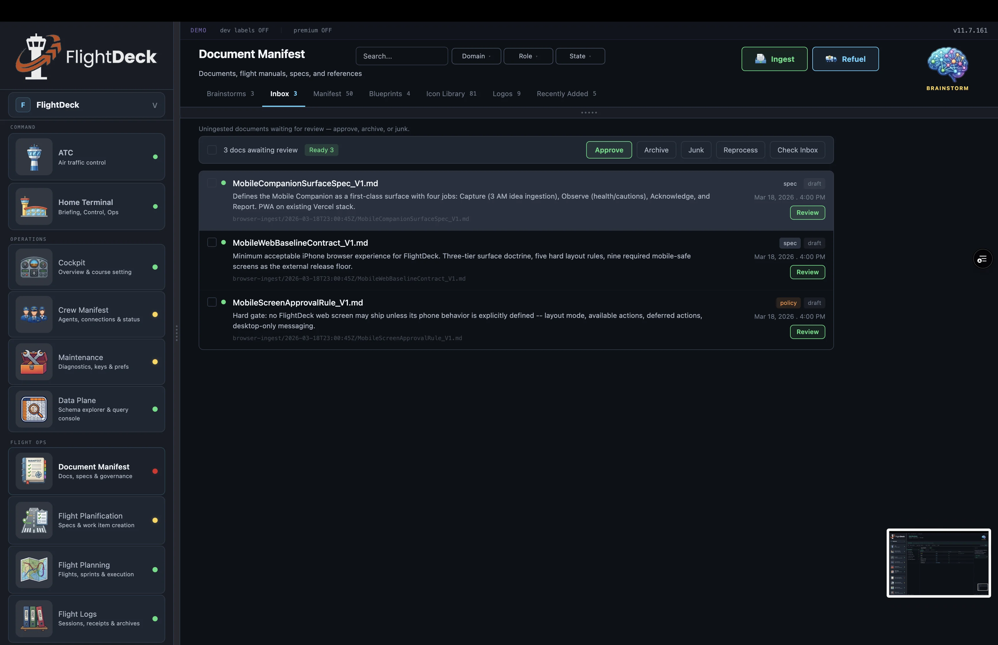 FlightDeck Schema Explorer — schema explorer and query console